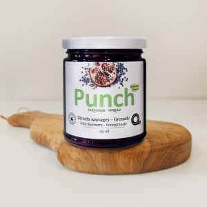 Tartinade biologique de bleuets sauvages et grenade