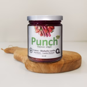 Tartinade fraises et rhubarbe confite