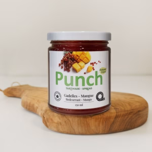 Tartinade biologique de gadelle et mangue