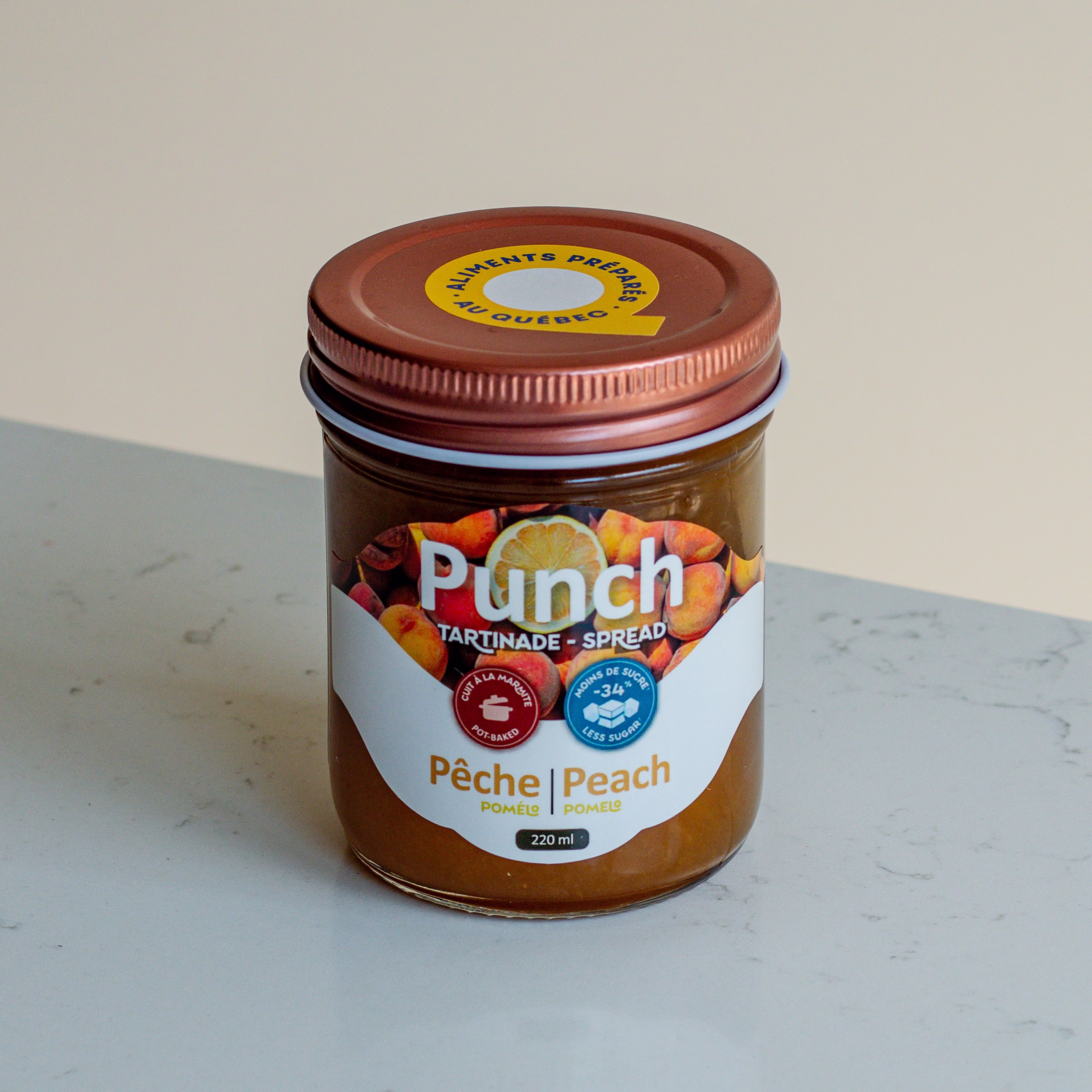 Tartinade pêche et pomélo